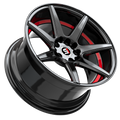 SPEC-1 RACING SP-73 18x8 5x110/5x114.3 38 Gloss Black & Red Undercut