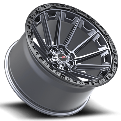 VORTEK VRT-601 24.0x10.0 6x135/6x139.7 Matte Titanium Black Bead Ring