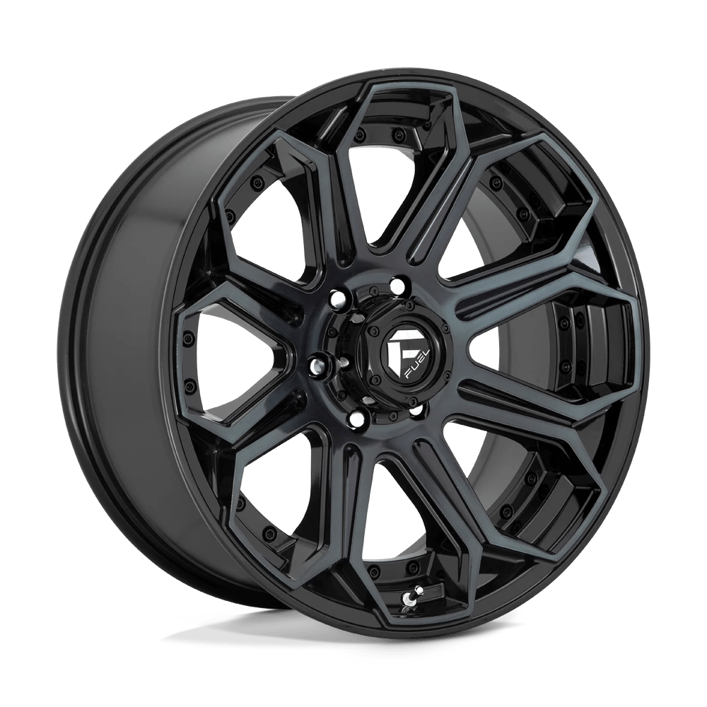 FUEL OFF-ROAD D704 SIEGE 20.0x9.0 5x139.7 GLOSS MACHINED DOUBLE DARK TINT
