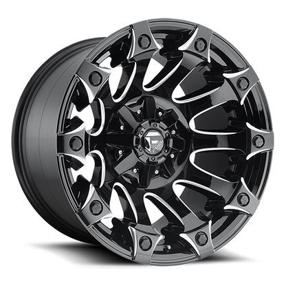 FUEL D578 BATTLE AXE 20x10 5x127/5x114.3 -18 GLOSS BLACK MILLED