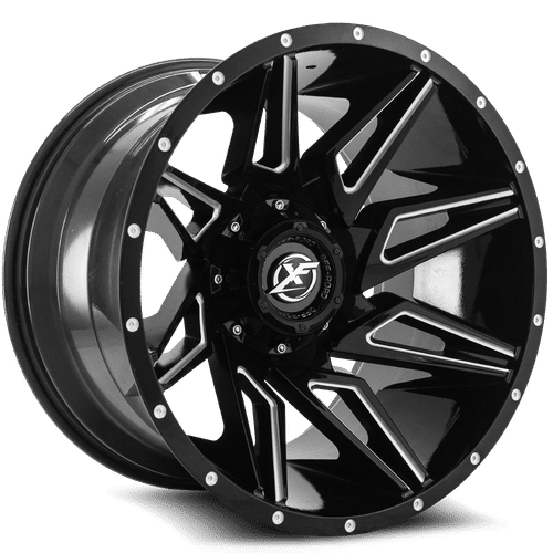 XF OFFROAD XF-218 20.0x9.0 6x135/6x139.7 Gloss Black Milled