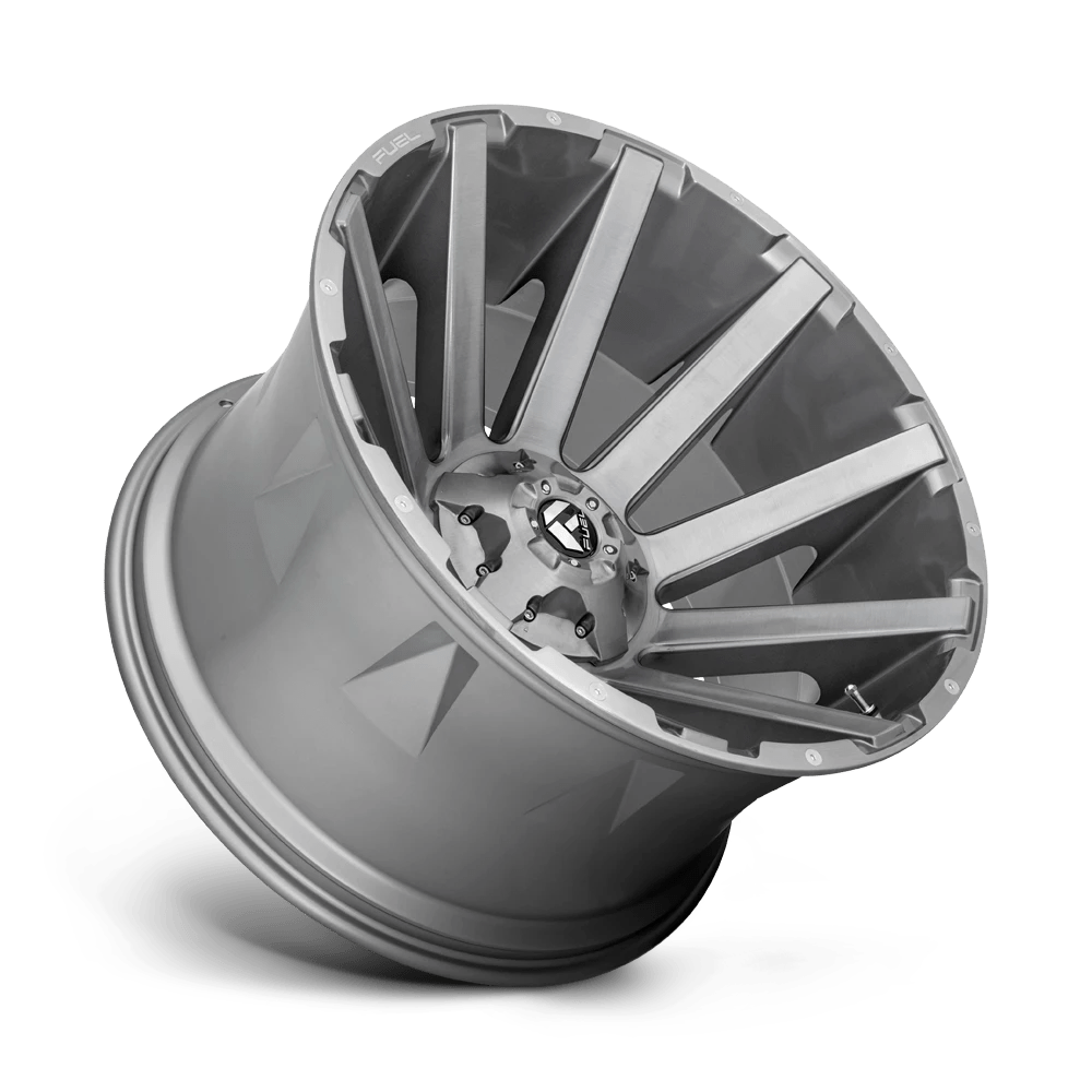 FUEL OFF-ROAD D714 CONTRA PLATINUM 24.0x14.0 5x127/5x139.7 BRUSHED GUN METAL TINTED CLEAR