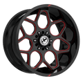 XF OFFROAD XF-233 20.0x10.0 5x127/5x139.7 Gloss Black Milled Red