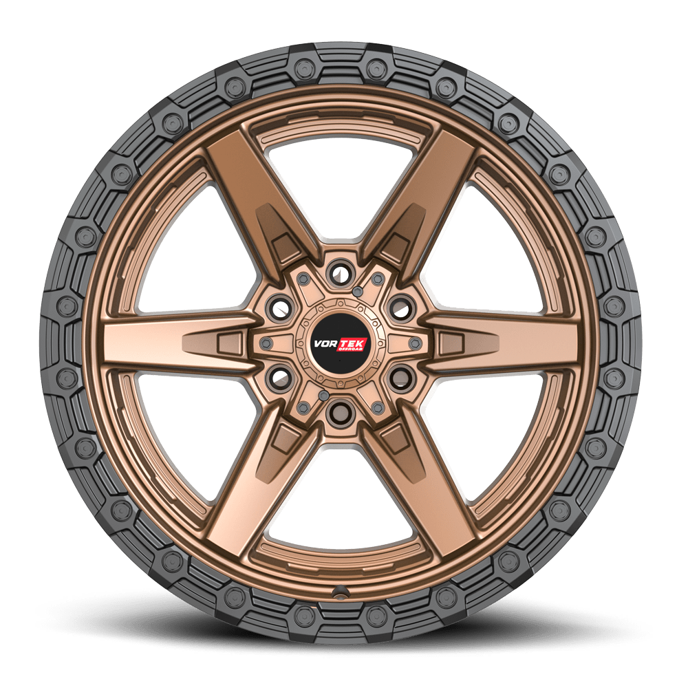 VORTEK VRT-602 17.0x9.0 6x135/6x139.7 Matte Bronze With Black Bead Ring