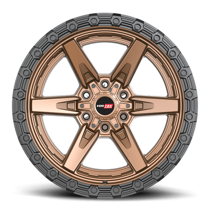 VORTEK VRT-602 18x9 6x135/6x139.7 12 Matte Bronze Black Bead Ring