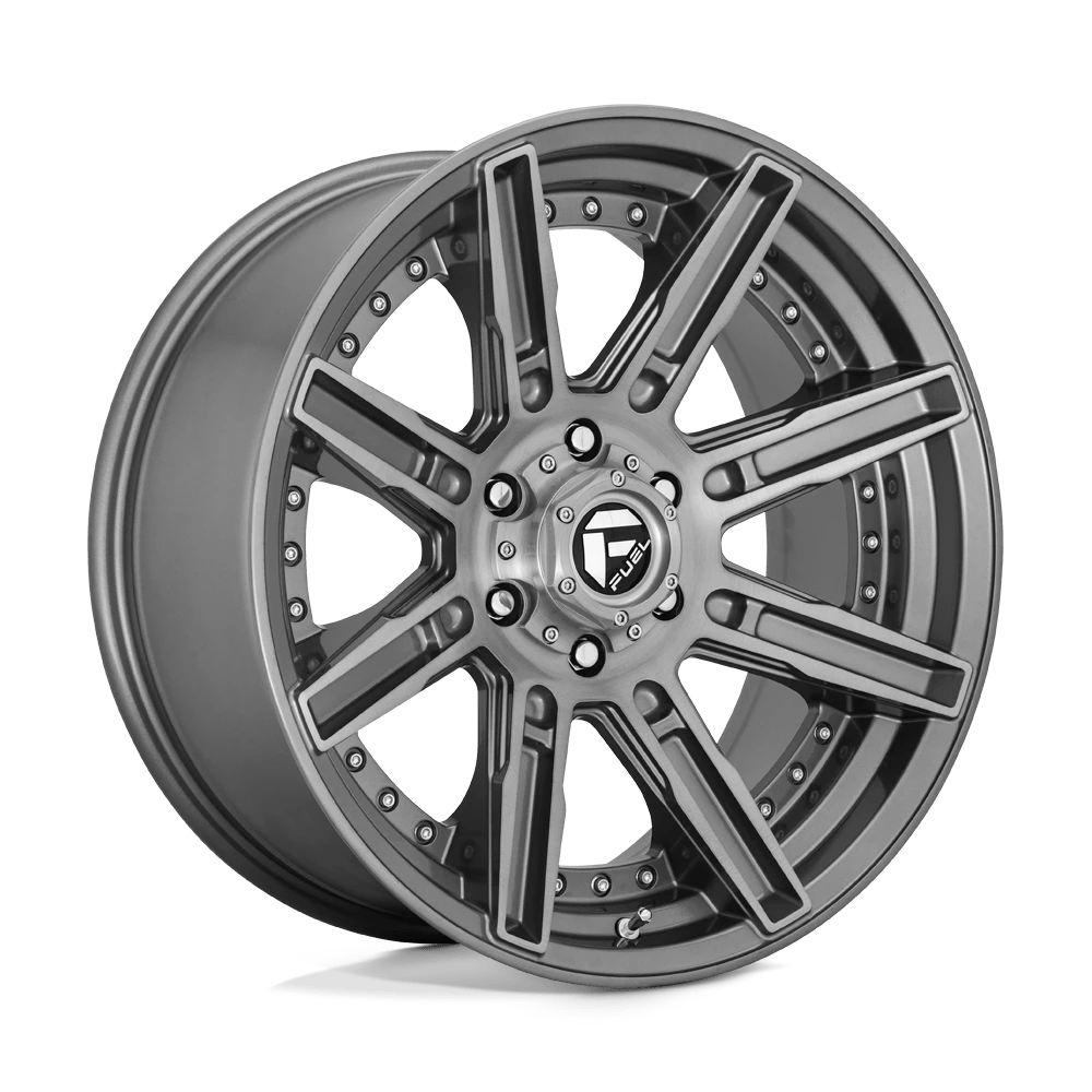 FUEL OFF-ROAD D710 ROGUE PLATINUM 20.0x10.0 6x135 BRUSHED GUN METAL TINTED CLEAR