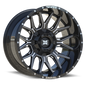 TW1 22x12 8x165.1/8x170 -44 Gloss Black Milled