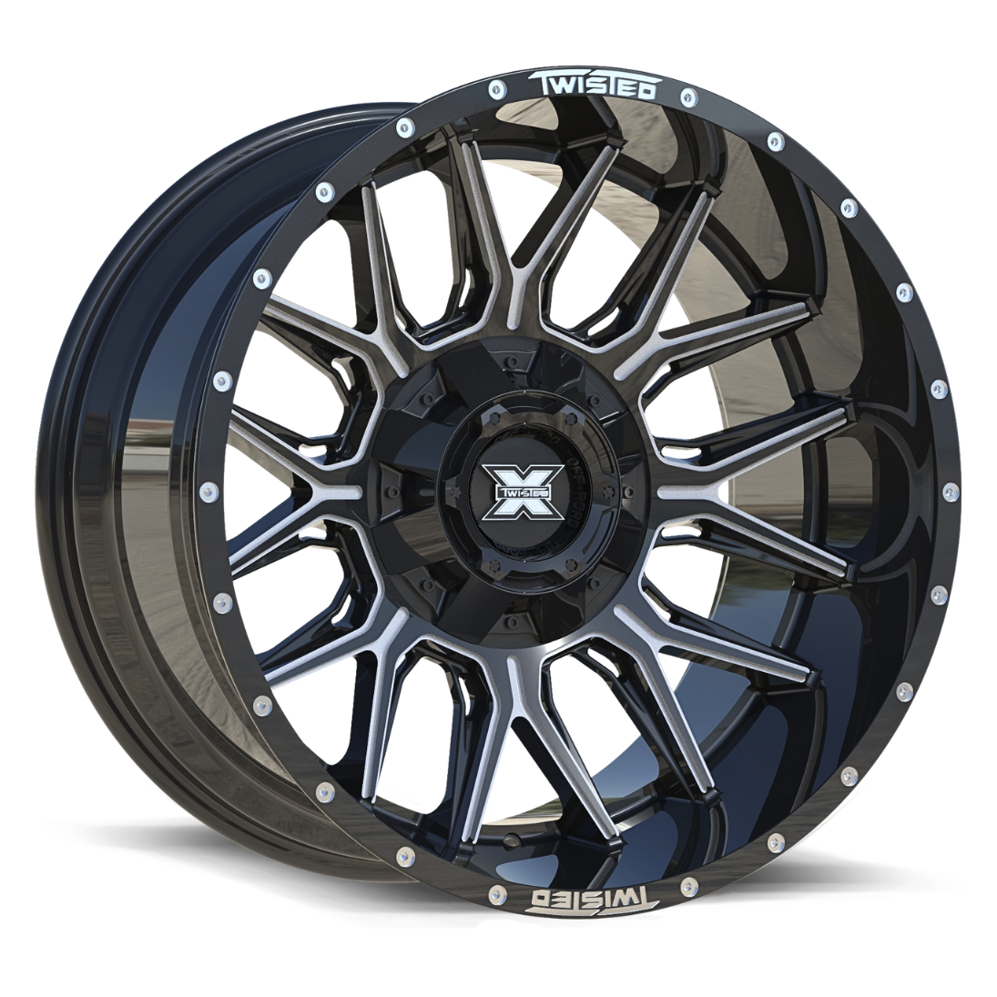 TWISTED OFF-ROAD TW1 22.0x10.0 6x135/6x139.7 Gloss Black Milled