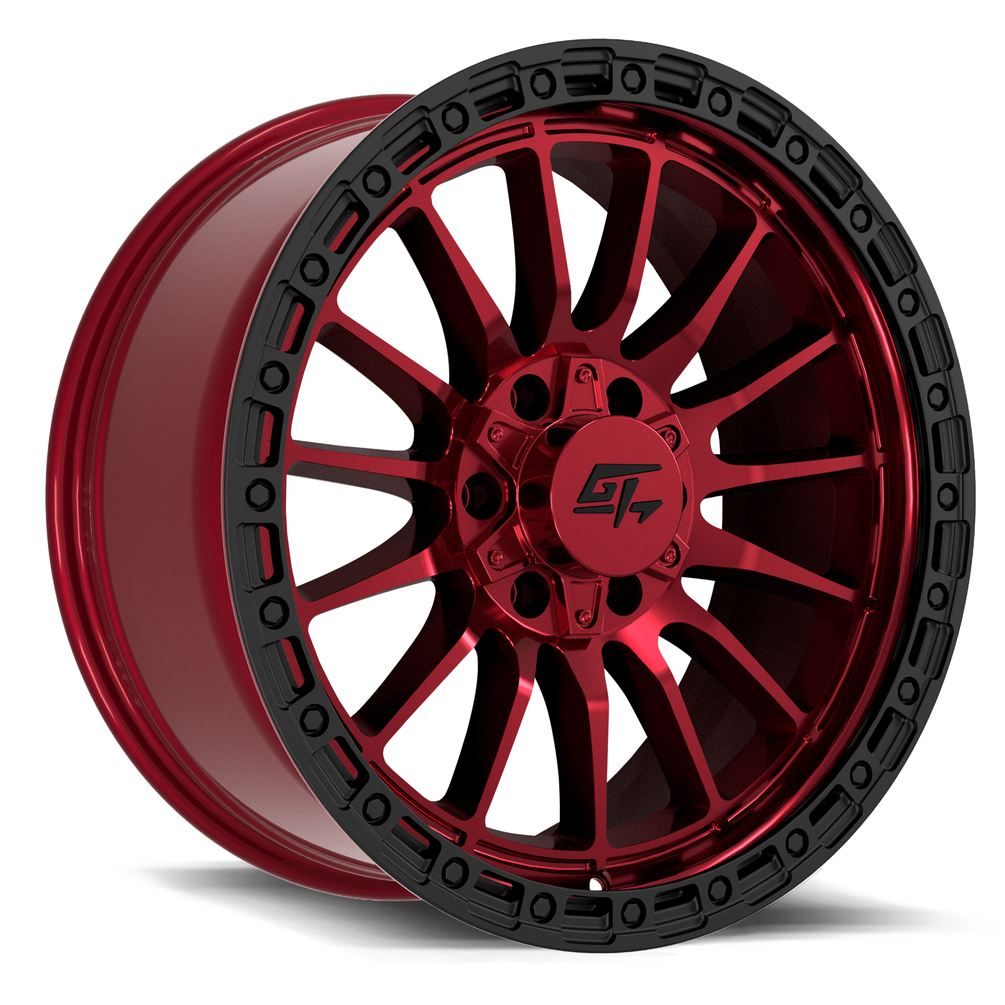 GT OFFROAD RENEGADE 20.0x10.0 6x135/6x139.7 Red Anodized with Black Ring