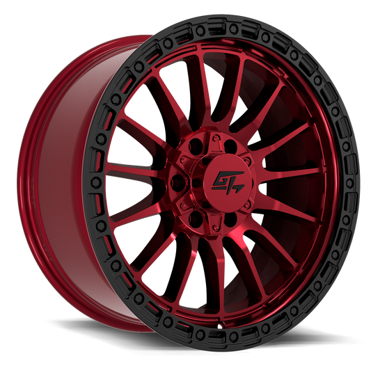 Renegade 20x10 5x127 / 5x139.7 -18 Red Anodized with Black Ring