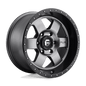 FUEL D619 PODIUM 17x9 5x127 -12 MATTE GUN METAL BLACK BEAD RING