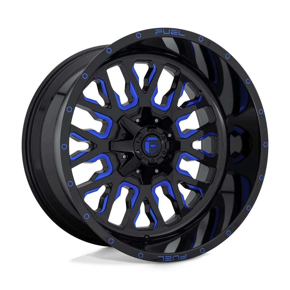 FUEL OFF-ROAD D645 STROKE 22.0x12.0 8x170 GLOSS BLACK BLUE TINTED CLEAR