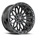 VORTEK VRP-503 20x9 5x139.7/5x150 18 Black Diamond Cut Ring W/ Dark Tint
