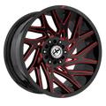 XF OFFROAD XF-229 20.0x10.0 5x127/5x139.7 Gloss Black & Red Milled