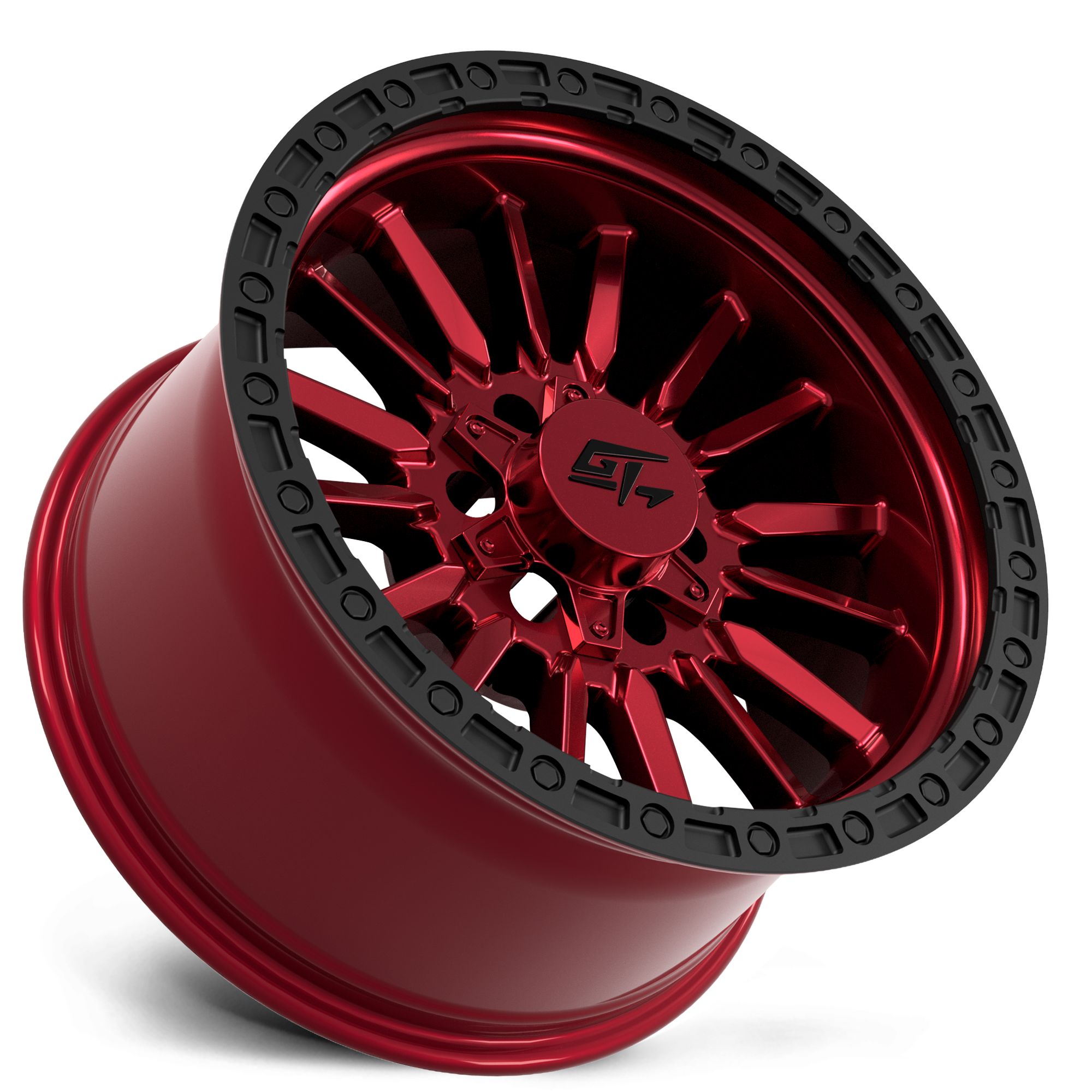 GT OFFROAD CHAMBER 17.0x10.0 6x135/6x139.7 Black Ring / Anodized red centre