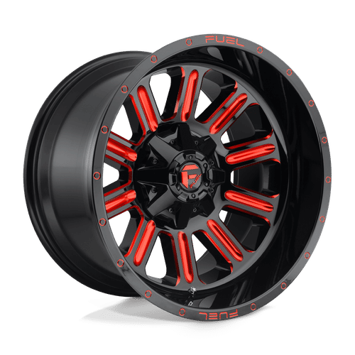 FUEL OFF-ROAD D621 22.0x12.0 6x135/6x139.7 GLOSS BLACK RED TINTED CLEAR