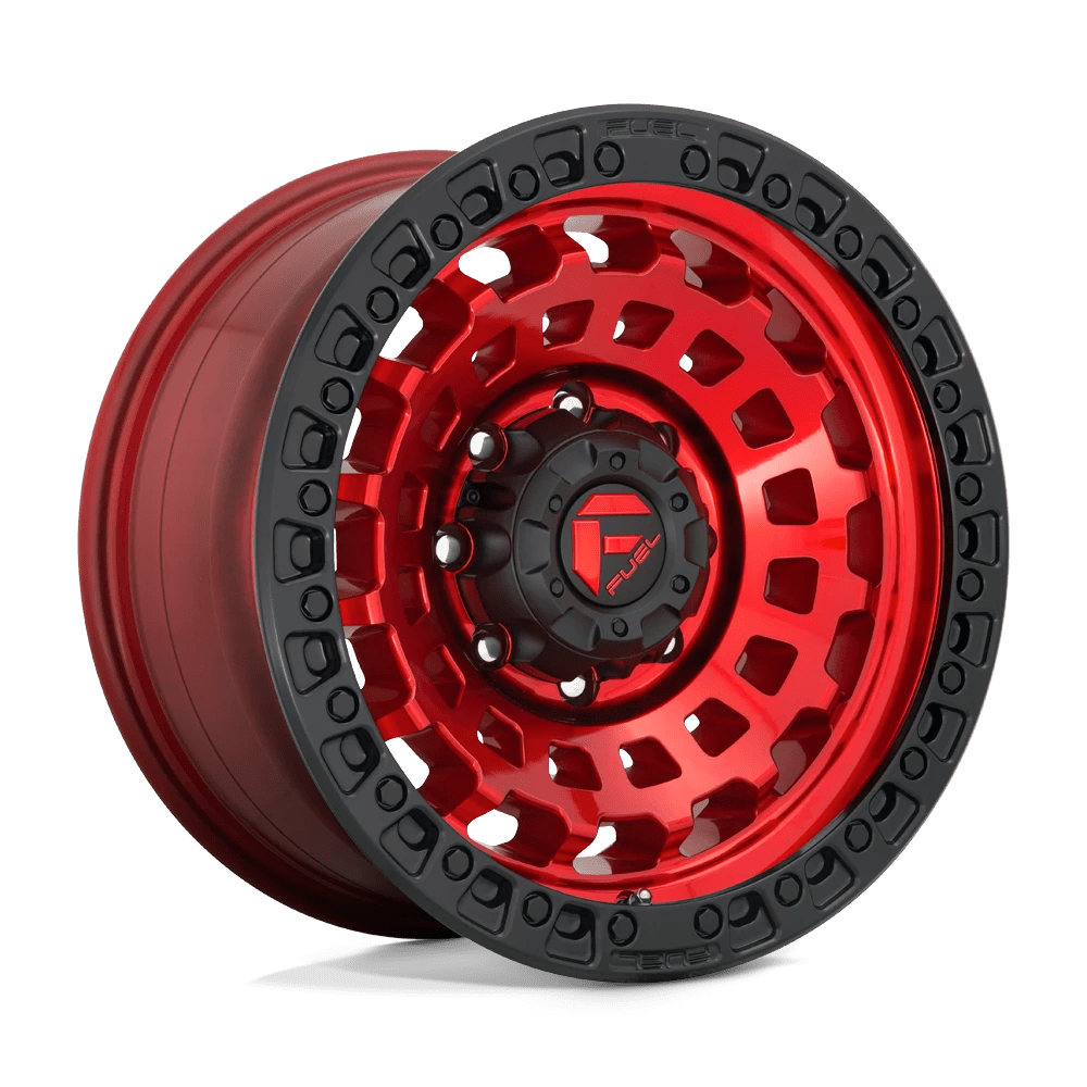 FUEL OFF-ROAD D632 ZEPHYR 20.0x9.0 8x180 CANDY RED BLACK BEAD RING