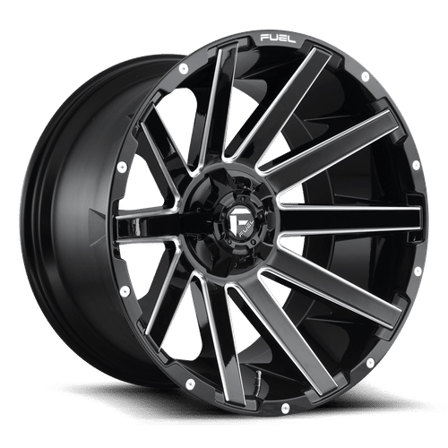 FUEL OFF-ROAD D615 CONTRA 24.0x12.0 8x180 GLOSS BLACK MILLED
