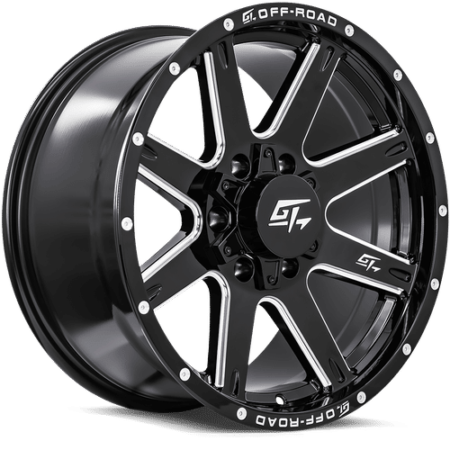 GT OFFROAD INVASION 18.0x9.0 6x135/6x139.7 Gloss Black Milled