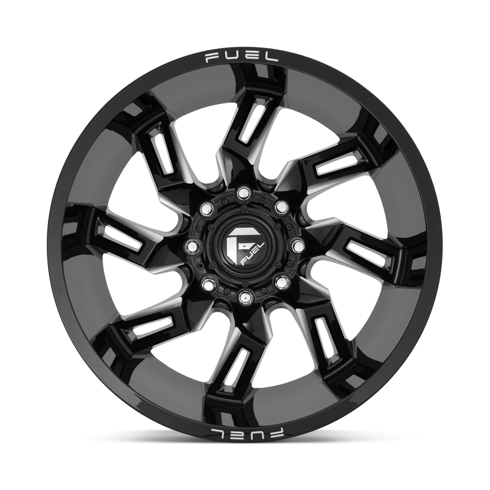 FUEL OFF-ROAD D747 LOCKDOWN 20.0x10.0 6x139.7 GLOSS BLACK MILLED