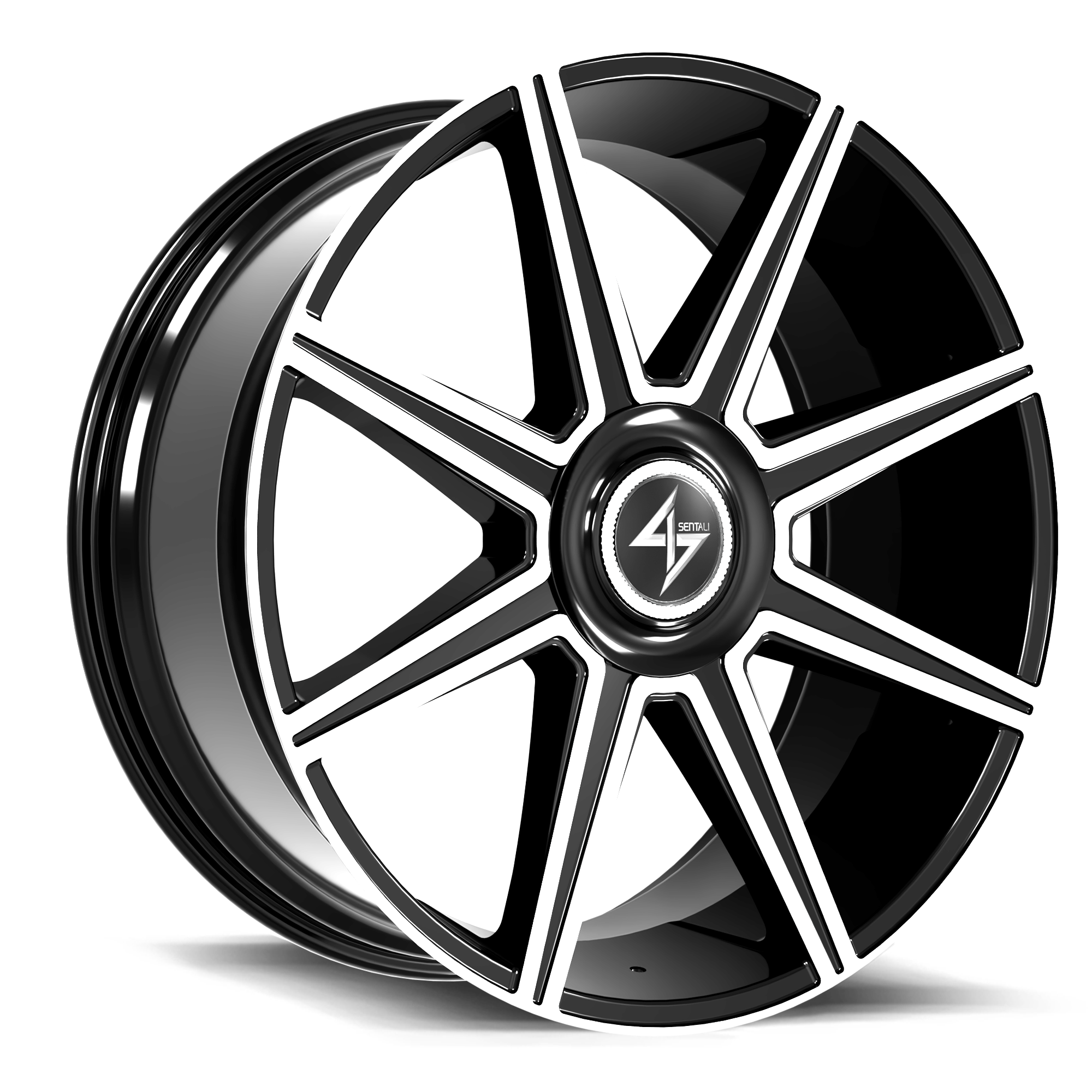 SENTALI LUXX ARISTOCRAT 24.0x10.0 5x127/5x120 Gloss Black Machined