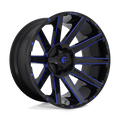 FUEL D644 CONTRA 24x14 8x165.1 -75 GLOSS BLACK BLUE TINTED CLEAR