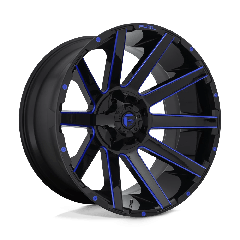 FUEL OFF-ROAD D644 CONTRA 24.0x14.0 8x165.1 GLOSS BLACK BLUE TINTED CLEAR