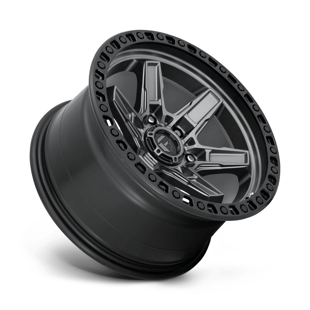 FUEL OFF-ROAD D698 KICKER 18.0x9.0 6x135 MATTE GUN METAL BLACK BEAD RING