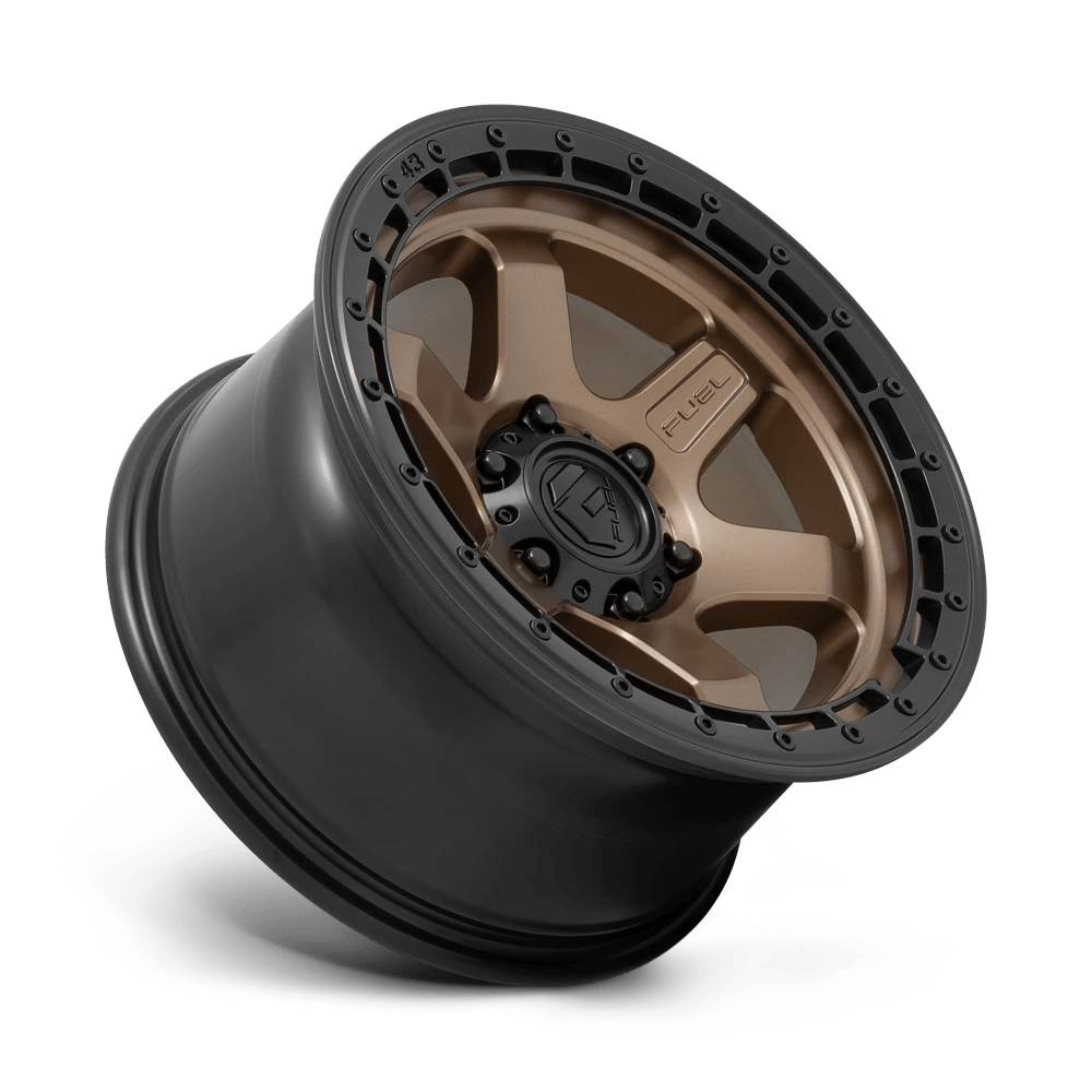 FUEL D751 BLOCK 17x9 5x127 -12 MATTE BRONZE WITH BLACK RING