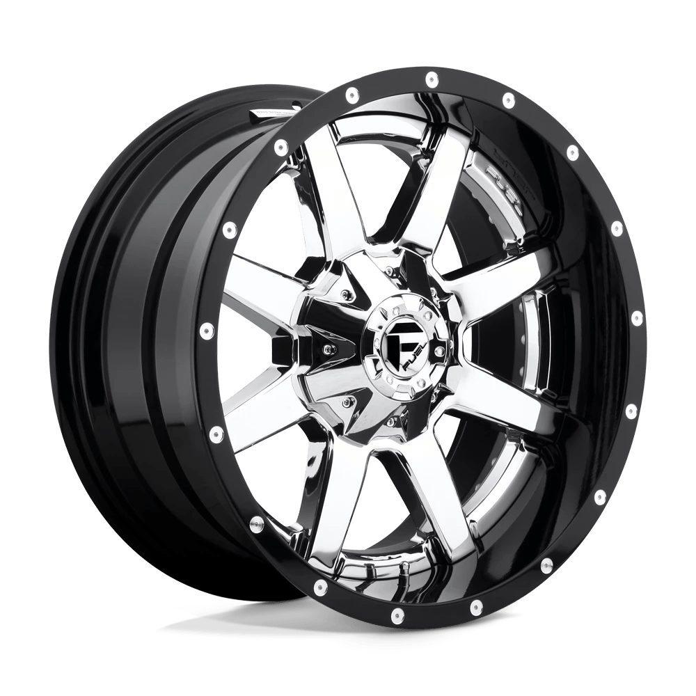 FUEL OFF-ROAD D260 MAVERICK 24.0x16.0 6x135/6x139.7 CHROME PLATED GLOSS BLACK LIP