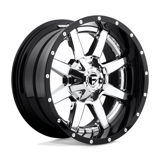 FUEL D260 MAVERICK 22x10 8x180 -13 CHROME PLATED GLOSS BLACK LIP