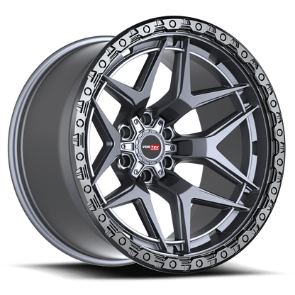 VRT-603 20x9 6x135/6x139.7 0 Matte Titanium With Black Bead Ring