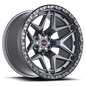 VRT-603 20x9 6x135/6x139.7 0 Matte Titanium With Black Bead Ring