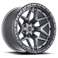 VRT-603 20x9 6x135/6x139.7 0 Matte Titanium With Black Bead Ring