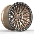 VORTEK VRT-608 22.0x12.0 5x127/5x139.7 Matte Bronze Black Bead Ring