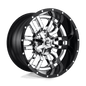 Fuel D270 20x10 8x180 -18 CHROME PLATED GLOSS BLACK LIP