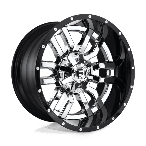FUEL OFF-ROAD D270 20.0x10.0 6x135/6x139.7 CHROME PLATED GLOSS BLACK LIP