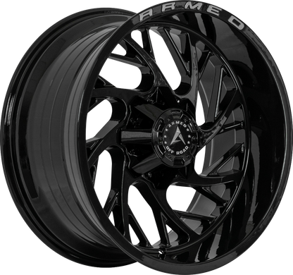 CARNAGE 125 20x9 8x165.1|Blank 12 GLOSS BLACK + ARMED MILLING