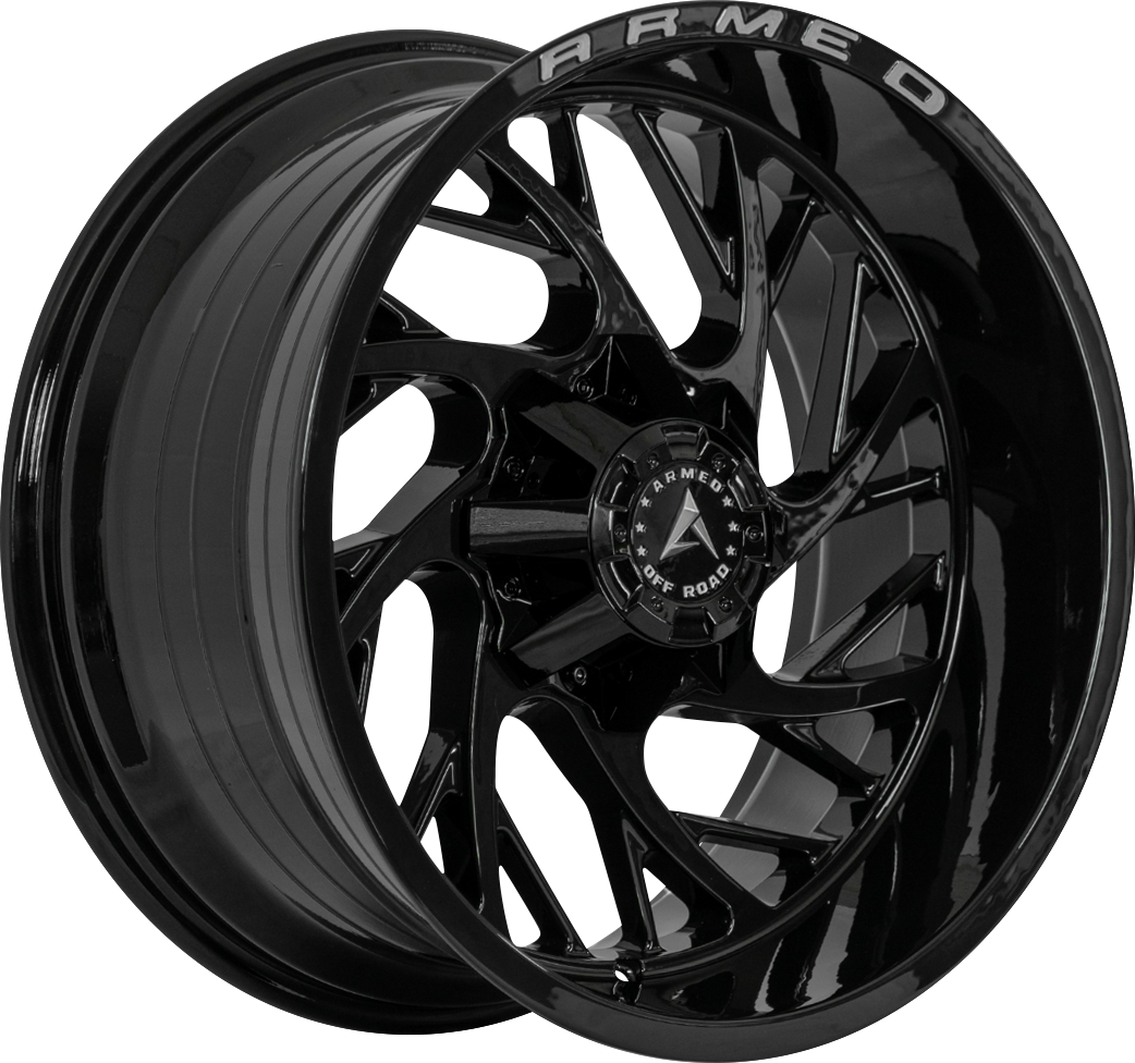CARNAGE 87.1 22x10 Blank -18 GLOSS BLACK + ARMED MILLING