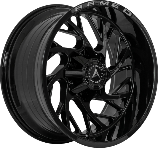 CARNAGE 108 20x9 6x135|6x139.7 12 GLOSS BLACK + ARMED MILLING