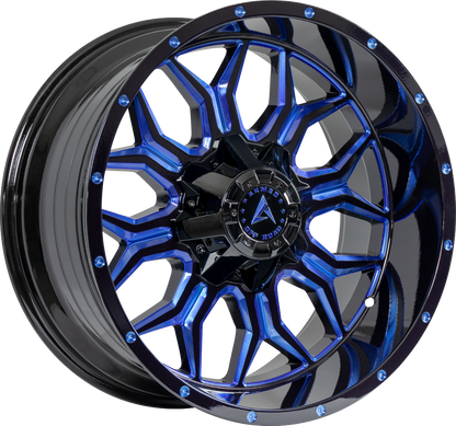 INFANTRY 87.1 18x9 Blank 12 GLOSS BLACK BLUE MILLED