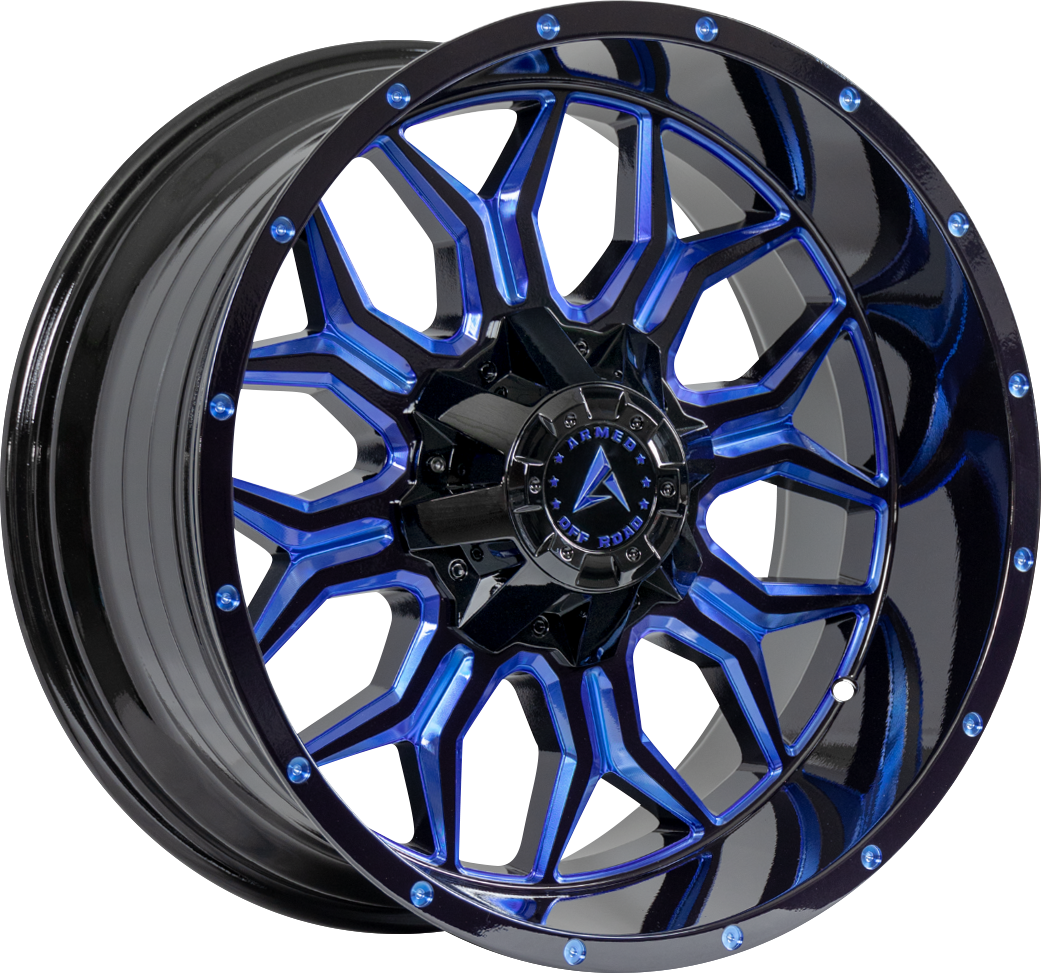 INFANTRY 87.1 20x12 Blank -44 GLOSS BLACK BLUE MILLED