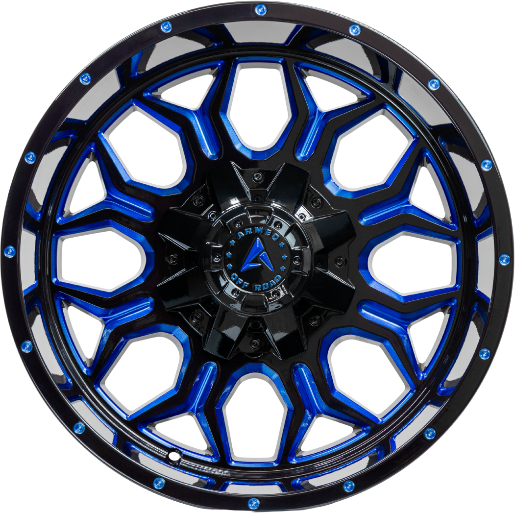 INFANTRY 87.1 20x9 Blank 12 GLOSS BLACK BLUE MILLED