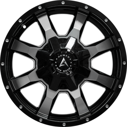 FRONTLINE 87.1 20x9 Blank 0 GLOSS BLACK MACHINED FACE