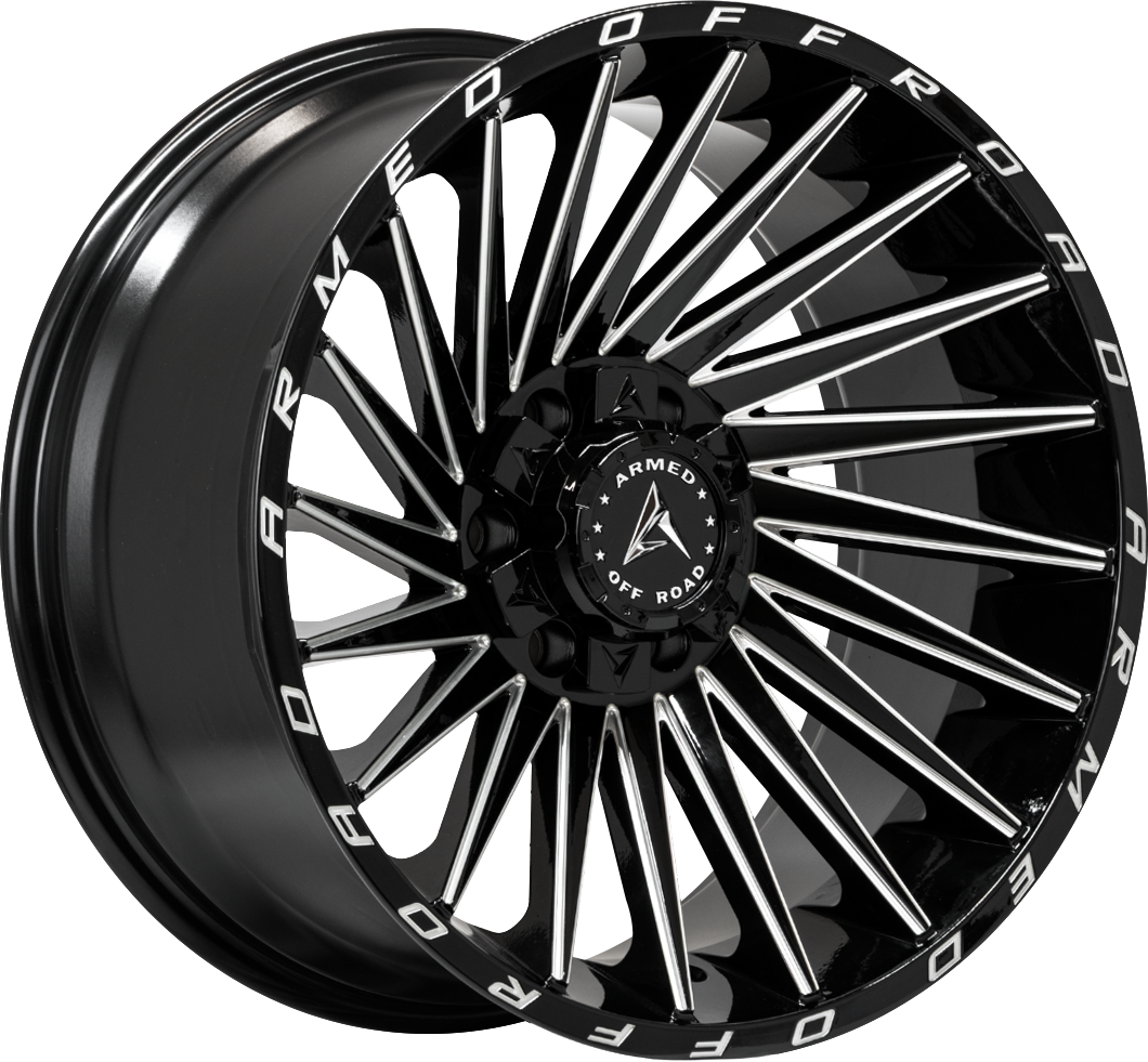 MILITIA 108.1 17x9 6x135|6x139.7 12 GLOSS BLACK MILLED