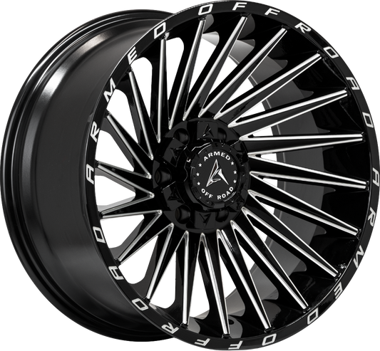 MILITIA 108.1 18x9 6x135|6x139.7 12 GLOSS BLACK MILLED