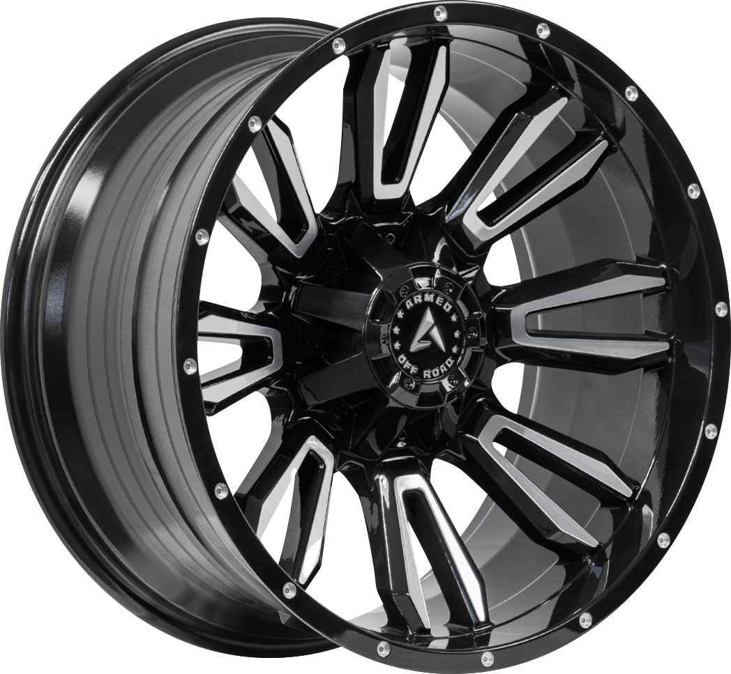 DAGGER 125.1 20x10 Blank -24 GLOSS BLACK MACHINED FACE