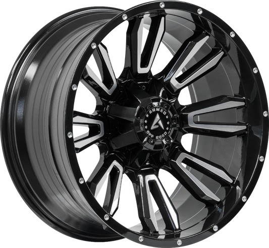 DAGGER 108.1 20x10 6x135|6x139.7 -24 GLOSS BLACK MACHINED FACE