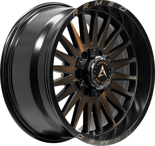 HOSTILE 108.1 20x9 6x135|6x139.7 12 MATTE BLACK MACHINED + BRONZE TINT