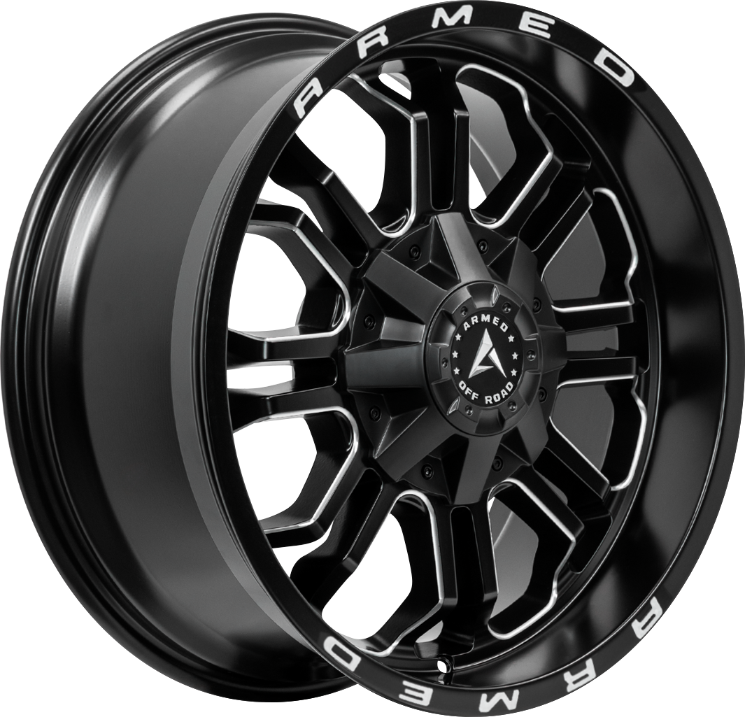 CANNON 87.1 20x9 Blank 0 MATTE BLACK MILLED + ARMED